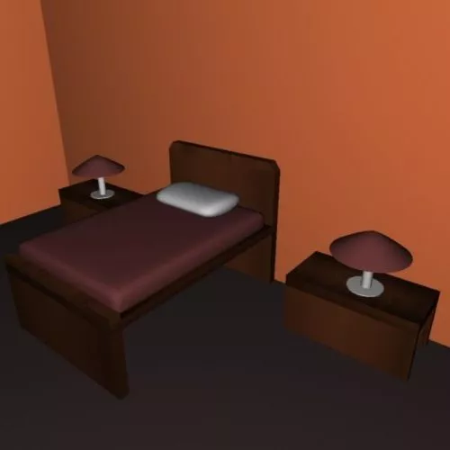 Set Of Pillow With Edges Decoration 3d model
