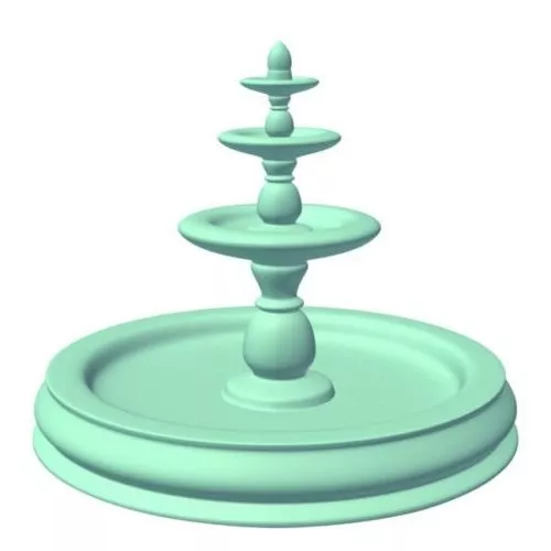 Square Basin Fountain 3d model Square Basin Fountain 3d model