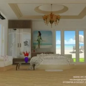 Bed Room Beach House 3d model
