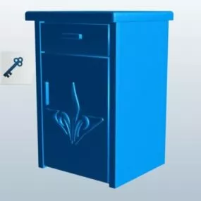 Bedside Cupboard Lowpoly Furniture 3d model