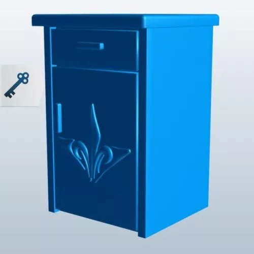 Bedside Cupboard Lowpoly Furniture 3d model Bedside Cupboard Lowpoly Furniture 3d model