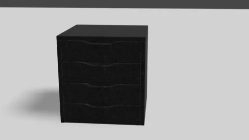 Black Bedside Table 3d model Black Bedside Table 3d model
