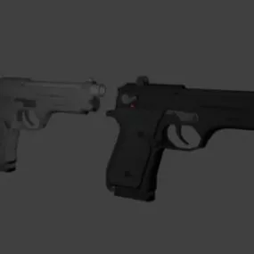 Gun Beretta 9mm 3d model