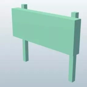 Wood Billboard 3d model