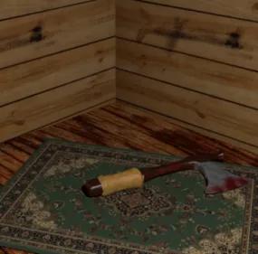 Bloody Axe Scene 3d model