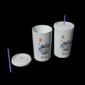 Fastfood Drink Bottle 3d model