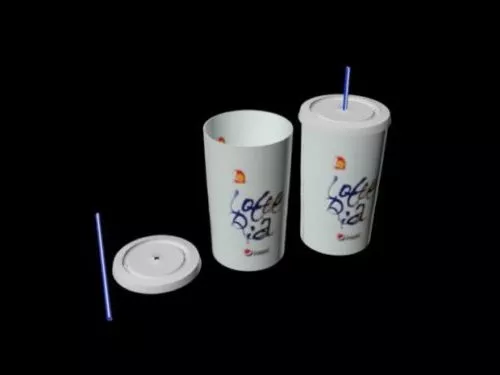 Modern Bottle Cup Decorative 3d model