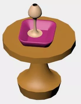 Brown Round Table 3d model Brown Round Table 3d model
