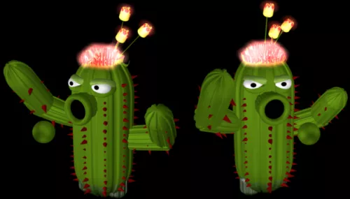 Cactus Plants Zombies 3d model Cactus Plants Zombies 3d model