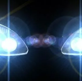 Car Lead Headlight 3d model