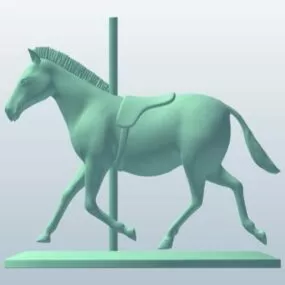 Carousel Zebra Hourse 3d model