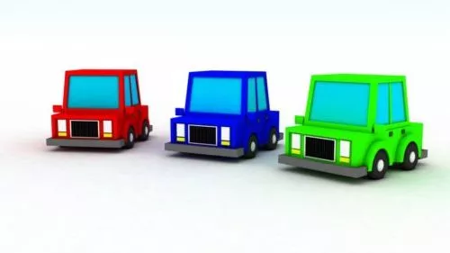 Cartoon Taxi Low Poly 3d model