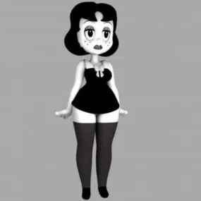 Cartoon Girl Character V1 3d model