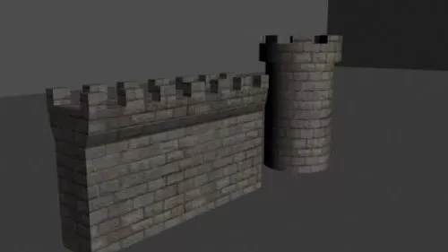 Low Poly Castle Scene 3d model