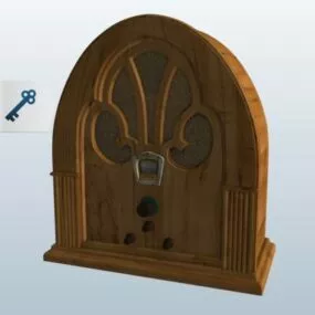 Vintage Cathedral Radio 3d model