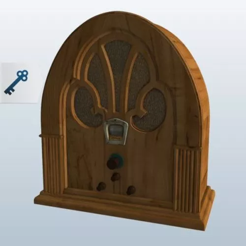 Vintage Cathedral Radio 3d model Vintage Cathedral Radio 3d model