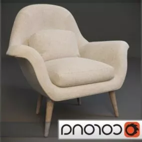 Beige Chair 3d model