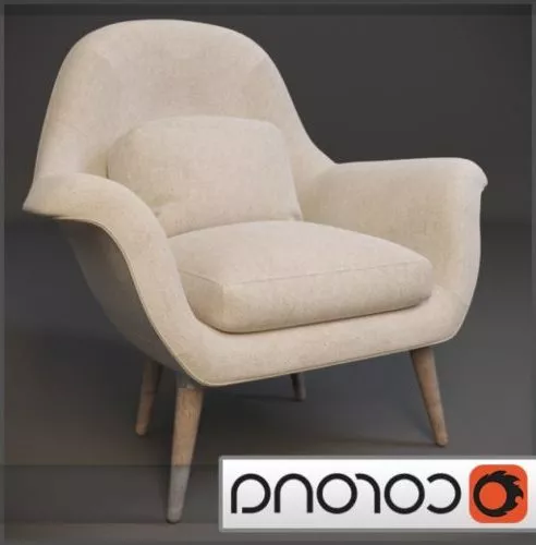 Beige Chair 3d model Beige Chair 3d model