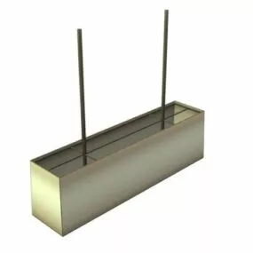 Hanging Chandelier Rectangular Shade 3d model
