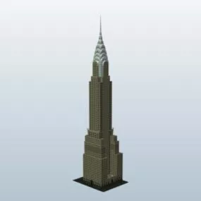 Usa Chrysler Building V1 3d model