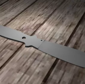 Lowpoly Classic Knife 3d model