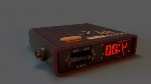 Vintage Clock Radio 3d model Vintage Clock Radio 3d model