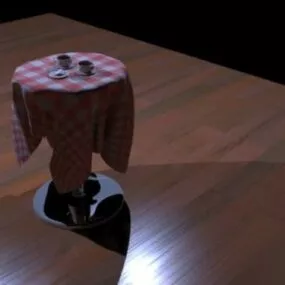 Coffee Table Scene 3d model