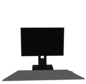 Black Small Lcd Computer 3d model