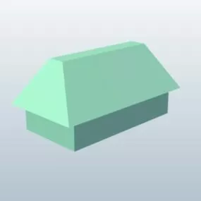 Cottage House Toy 3d model
