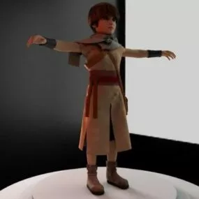 Courier Boy Character 3d model
