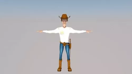 Cowboy Sheriff Character 3d model Cowboy Sheriff Character 3d model