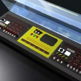 Sci-fi Controller Touch Panel 3d model
