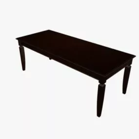 Antique Rectangular Dinner Table 3d model