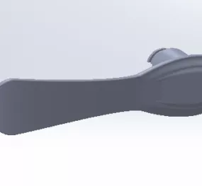 Grey Door Handle 3d model