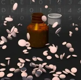 Drug With Bottle 3d model