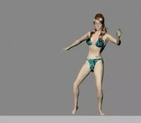 Young Girl Bikini Rigged V1 3d model