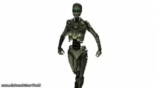 Female Droid Robot 3d model Female Droid Robot 3d model