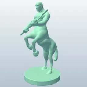 Centaur Halberd Statue 3d model