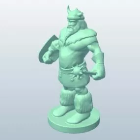 Warrior With Mace Shield 3d model