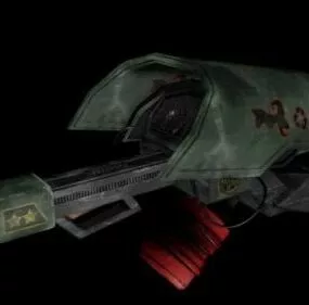 Rustic Fire Weapon 3d model