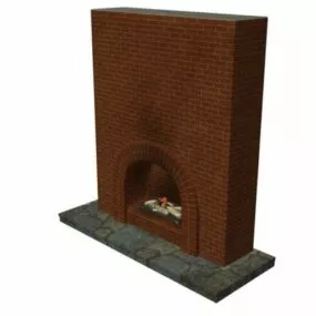 Fireplace Bricks Material V1 3d model
