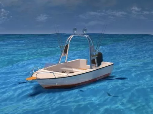 Old Small Sailing Ship 3d model