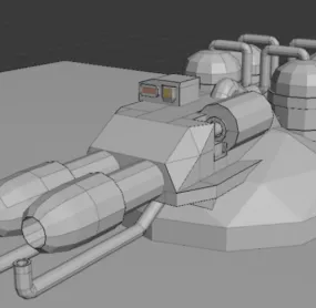 Flame Thrower Weapon 3d model
