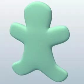 Ginger Bread Man Cookie 3d model