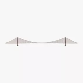 Golden Bridge 3d model