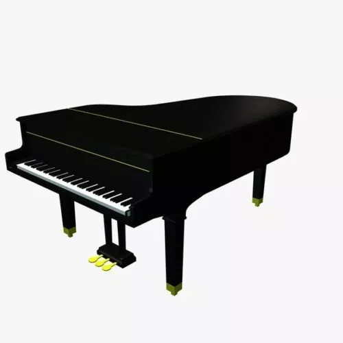 Concert Piano Instrument 3d model