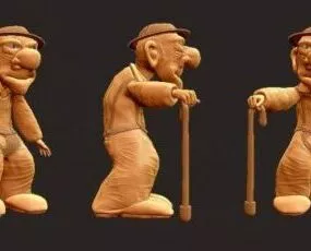 Grandfather Carved 3d model