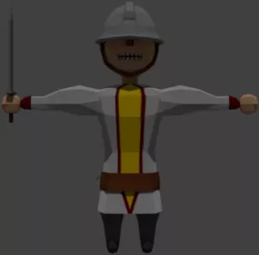 Guardian Lowpoly Character 3d model