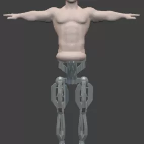 Humanoid Robot Haft Human 3d model