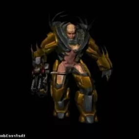 Warrior Heavy Mech Bot Character 3d model